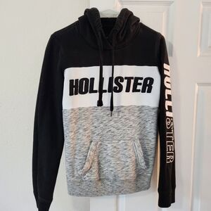 Hollister Black and Gray Hoodie